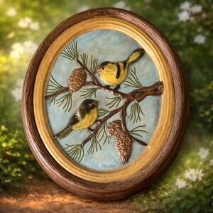 Vintage 1983 Dona’s Mold Wall Art Bird Plaque | Hand Painted Nature Decor
